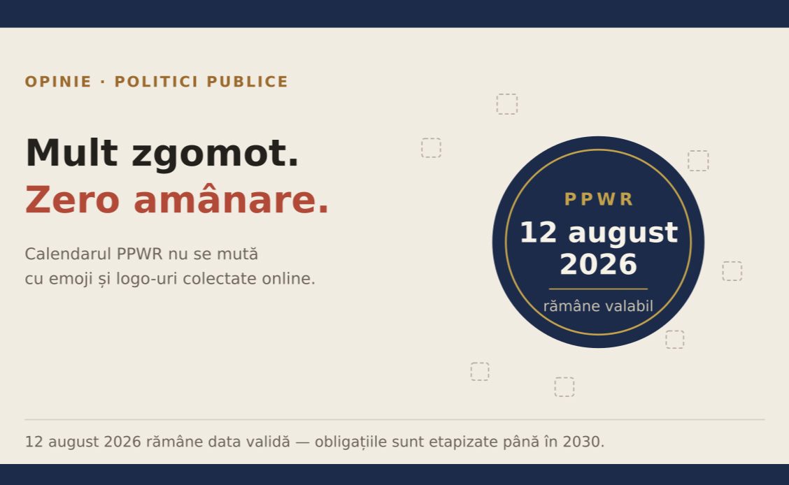 Marius Brînzea: „Lobby contra lobby: de ce zgomotul nu schimbă PPWR și ce ar trebui să facă companiile până la 12 august 2026”