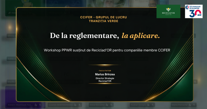 Workshop PPWR susținut de Reciclad'OR pentru membrii CCIFER