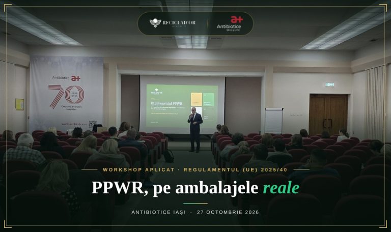 Workshop PPWR Reciclad'OR la Antibiotice Iași, susținut de Marius Brînzea